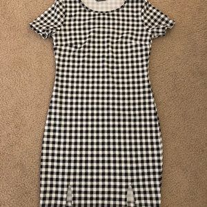 Short Sleeve Plaid Dress